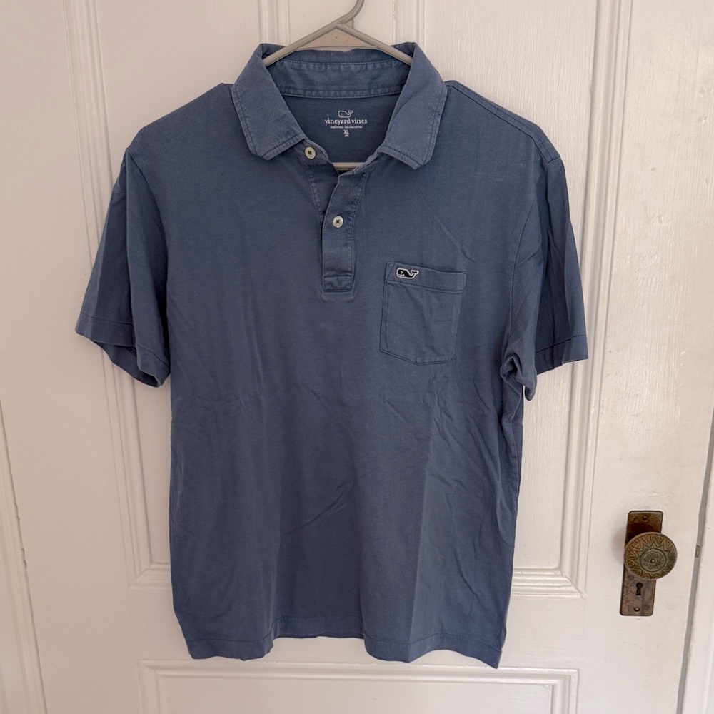Vineyard Vines boys size XL (20) blue polo shirt
